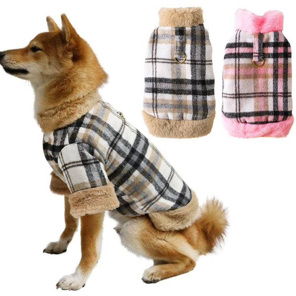 Casaco Xadrez de Inverno para Pets