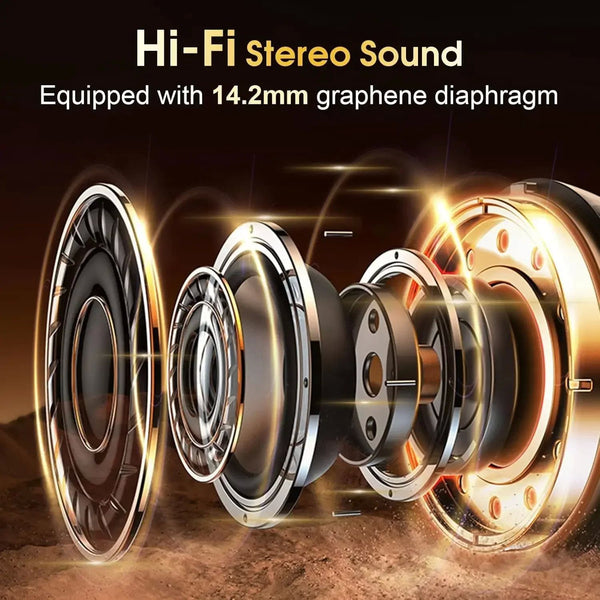 Fone de Ouvido Original HD65 TWS Bluetooth 5.4 – Sem Fio com LED Display, Redução de Ruído e à Prova d’Água